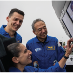 SpaceX Crew-7 astronauts train in Hawthorne, California, for their mission to the International Space Station. The crew, which returned to Earth in March, consisted of four astronauts from different government agencies: NASA, ESA, JAXA, and Roscosmos. Credit: SpaceX